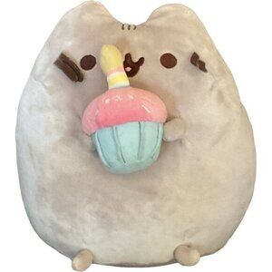 Gund Pusheen Snackable Cat Birthday Cake Cupcake Plush Stuffed Toy 9"